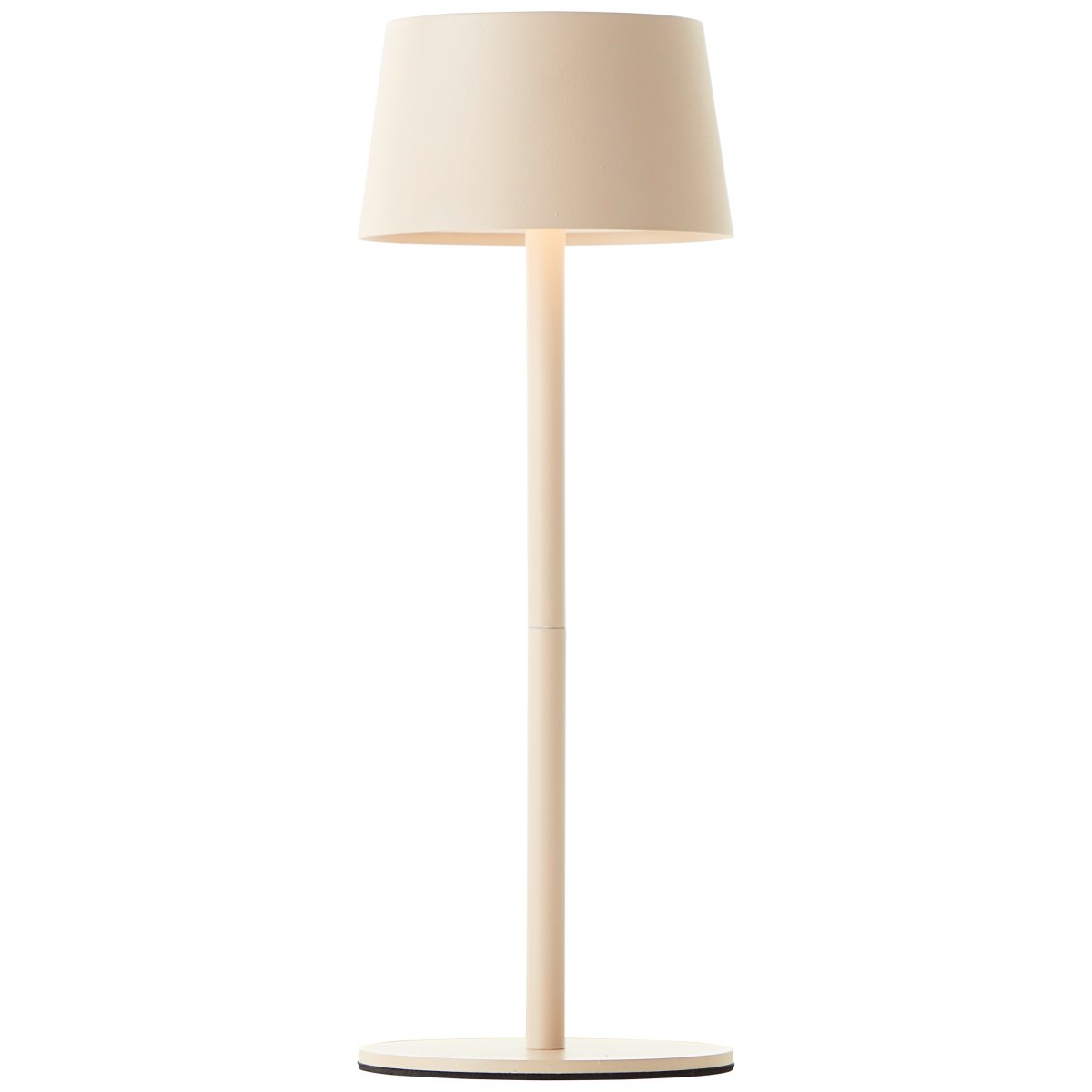 Jona 25cm Beige tragbare Von Brilliant - Jona ist eine kleine tragbare Tischlampe aus beigem Metall.