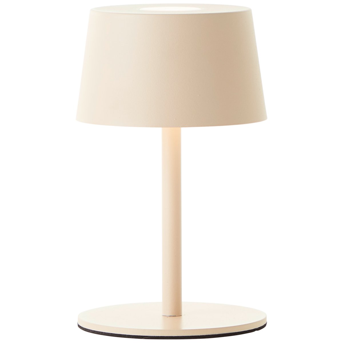 Jona 25cm Beige tragbare Von Brilliant - Jona ist eine kleine tragbare Tischlampe aus beigem Metall.