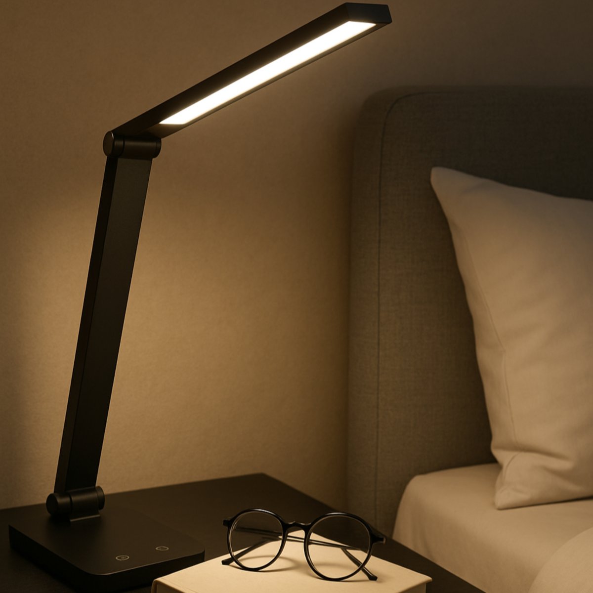 Lomina 38cm Schwarz schreibtischlampe Von Brilliant - Dank der USB-C- und USB-Anschlüsse können Sie externe Geräte direkt an der Leuchte aufladen.