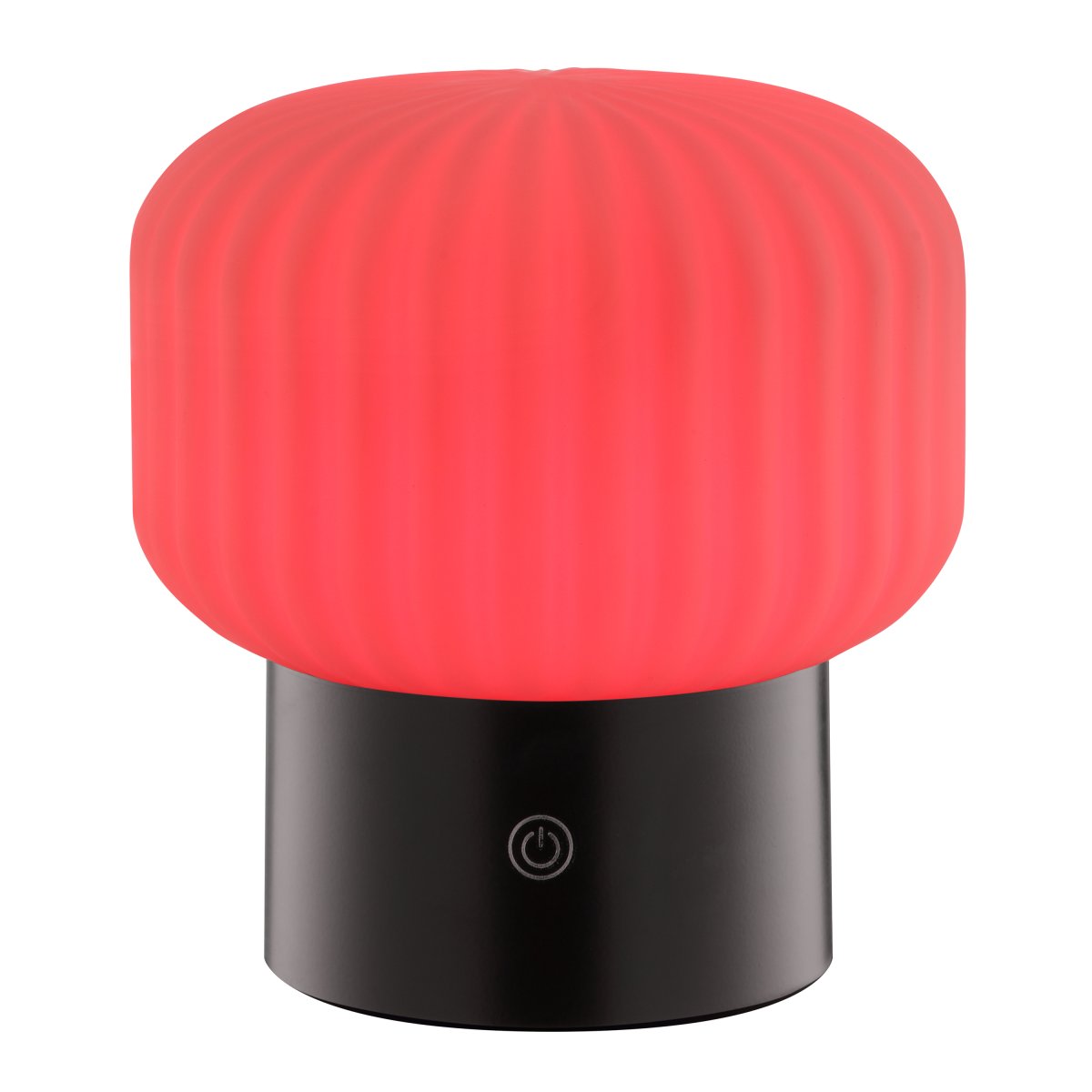 Sarastro 14cm Schwarz tragbare Von Brilliant - Sarastro ist eine tragbare und wiederaufladbare Lampe aus Glas und Kunststoff mit modernem Flair und stilvollem Design.