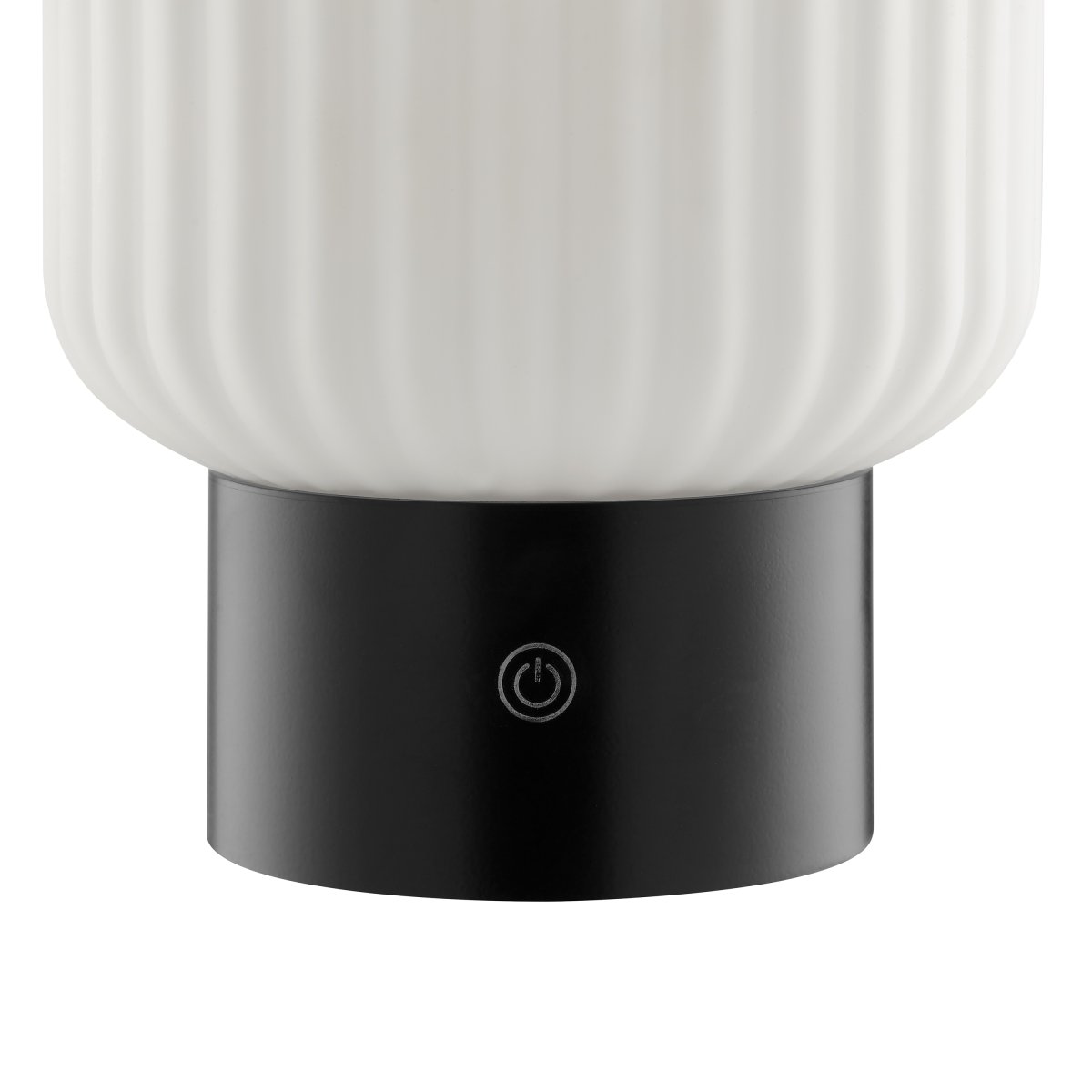 Sarastro 14cm Schwarz tragbare Von Brilliant - Sarastro ist eine tragbare und wiederaufladbare Lampe aus Glas und Kunststoff mit modernem Flair und stilvollem Design.