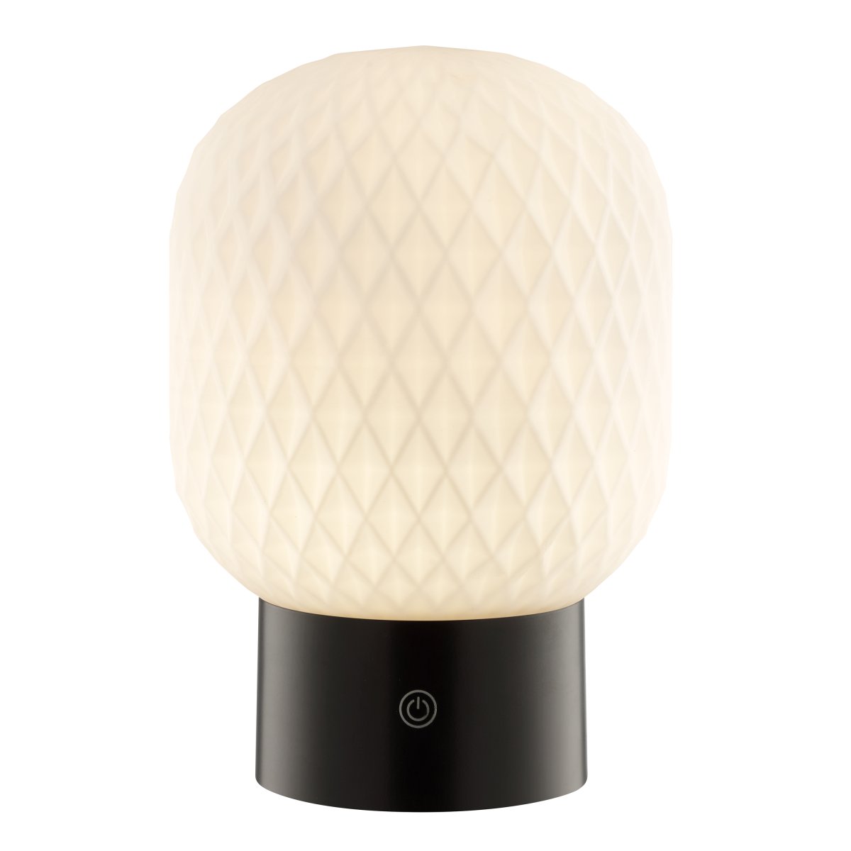 Sarastro 20cm Schwarz tragbare Von Brilliant - Sarastro ist eine tragbare und wiederaufladbare Lampe aus Glas und Kunststoff mit modernem Flair und stilvollem Design.