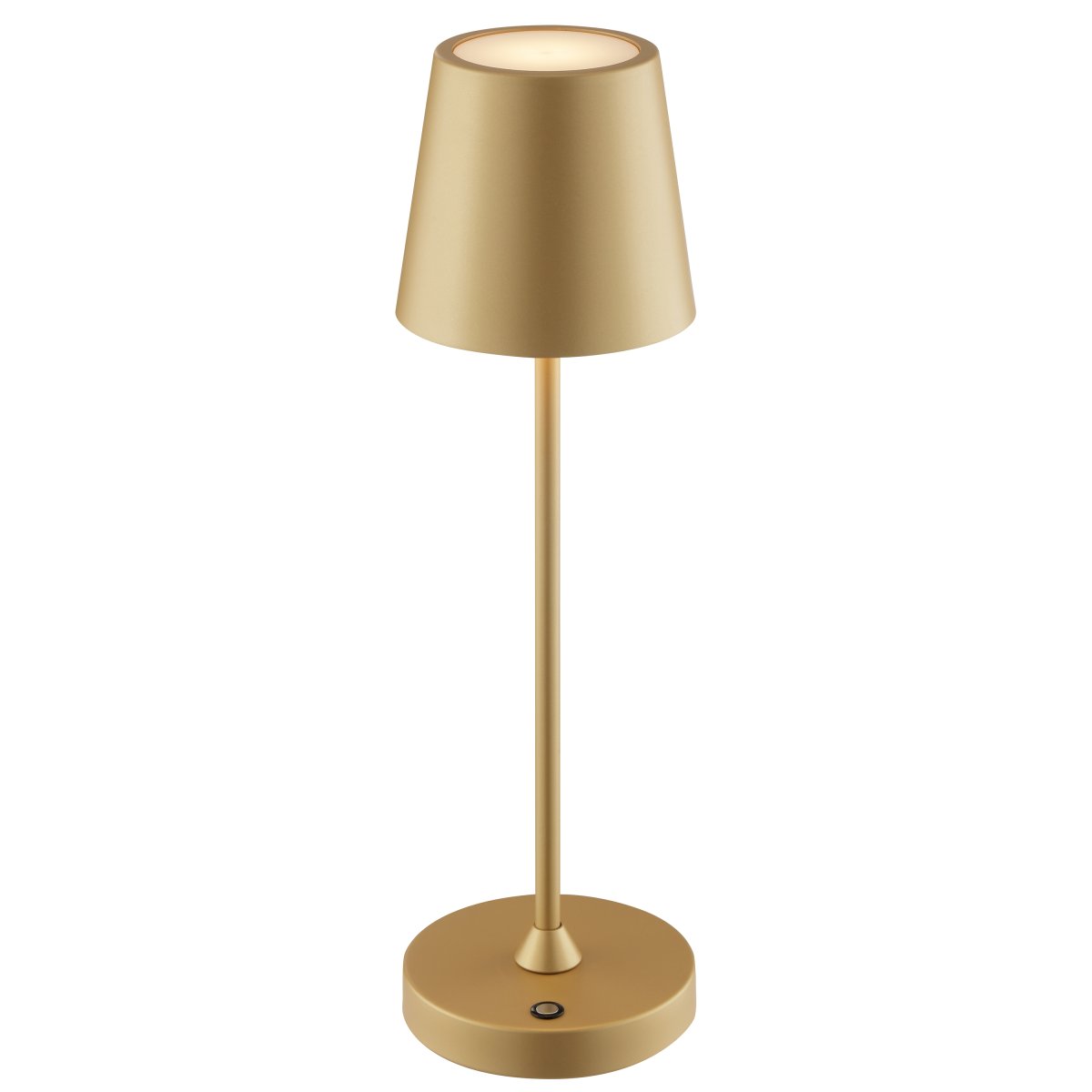 Elora 37cm Gold tragbare Von Brilliant - Sie ist außerdem IP44-zertifiziert, spritzwassergeschützt und somit für den Außenbereich geeignet – für eine lange Lebensdauer sollte sie jedoch im Innenbereich aufbewahrt und aufgeladen werden.