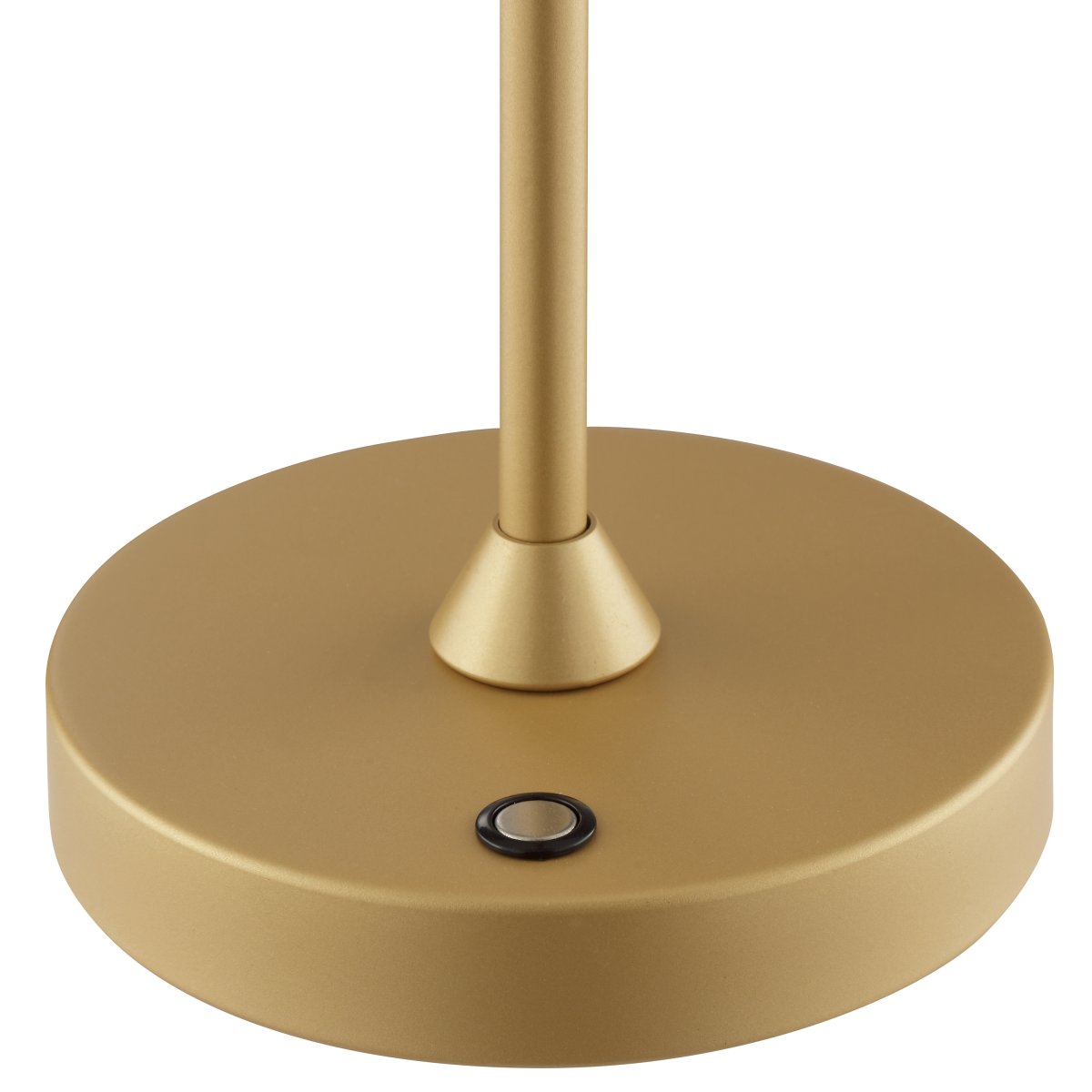 Elora 37cm Gold tragbare Von Brilliant - Sie ist außerdem IP44-zertifiziert, spritzwassergeschützt und somit für den Außenbereich geeignet – für eine lange Lebensdauer sollte sie jedoch im Innenbereich aufbewahrt und aufgeladen werden.