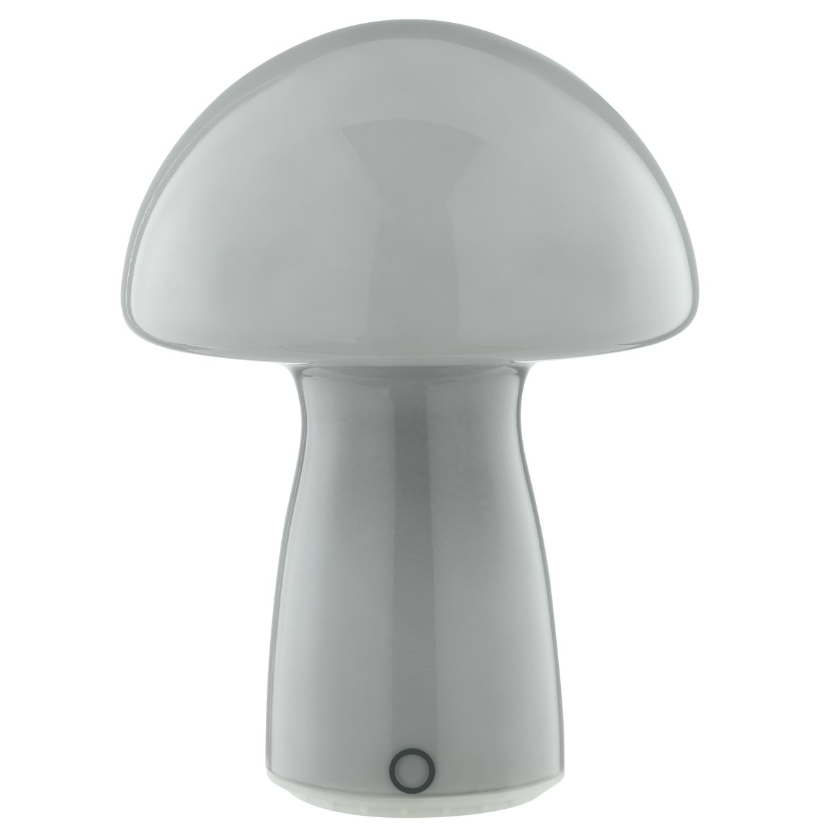 Erik 22cm Grau tragbare Von Brilliant - Die Leuchte ist &uuml;ber den integrierten Touch-Dimmer am Sockel dreistufig dimmbar, sodass sich die Helligkeit je nach Anlass leicht anpassen l&auml;sst.