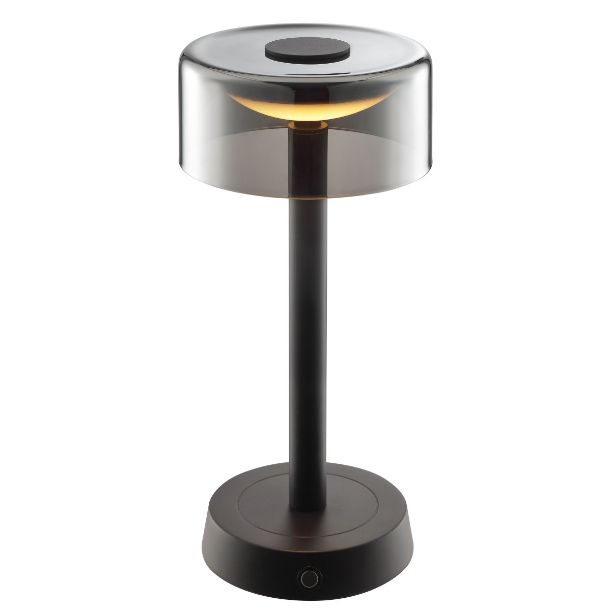 Razor 26cm Schwarz tragbare Von Brilliant - Die Leuchte ist über den Touch-Dimmer am Sockel dreistufig dimmbar und sorgt so für flexible Helligkeit je nach Bedarf und Stimmung.
