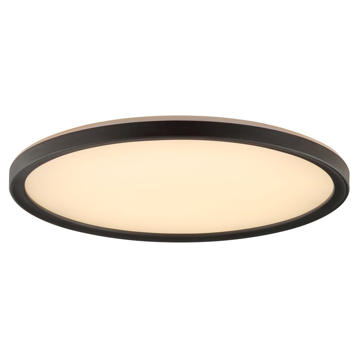 Avola Ø30 Schwarz deckenleuchte Von Brilliant - Avola ist eine stilvolle Deckenleuchte mit wei&szlig;em Lichtpanel und schwarzem Rahmen, die f&uuml;r einen modernen und minimalistischen Look sorgt.