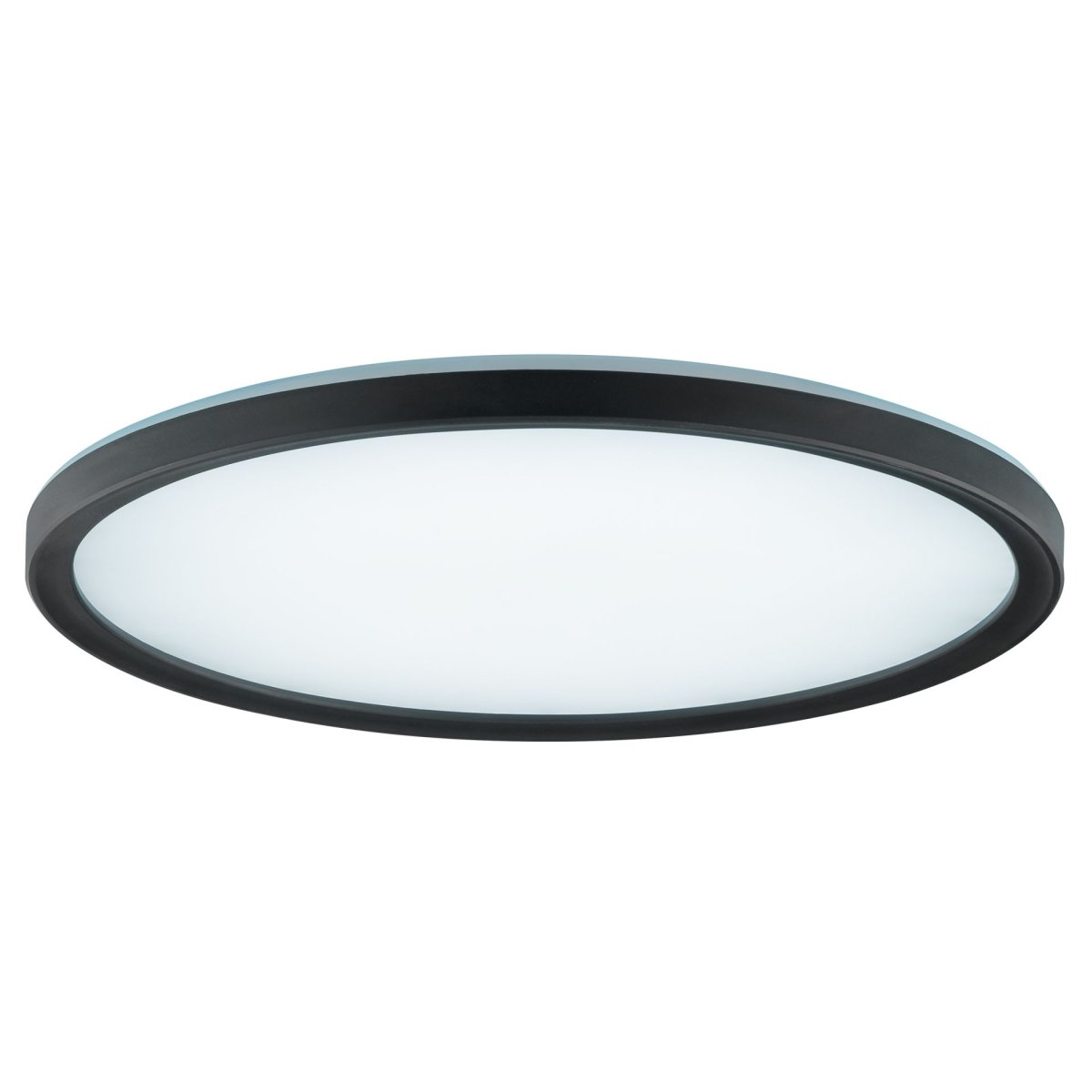 Avola Ø42 Schwarz deckenleuchte Von Brilliant - Avola ist eine stilvolle Deckenleuchte mit wei&szlig;em Lichtpanel und schwarzem Rahmen, die f&uuml;r einen modernen und minimalistischen Look sorgt.