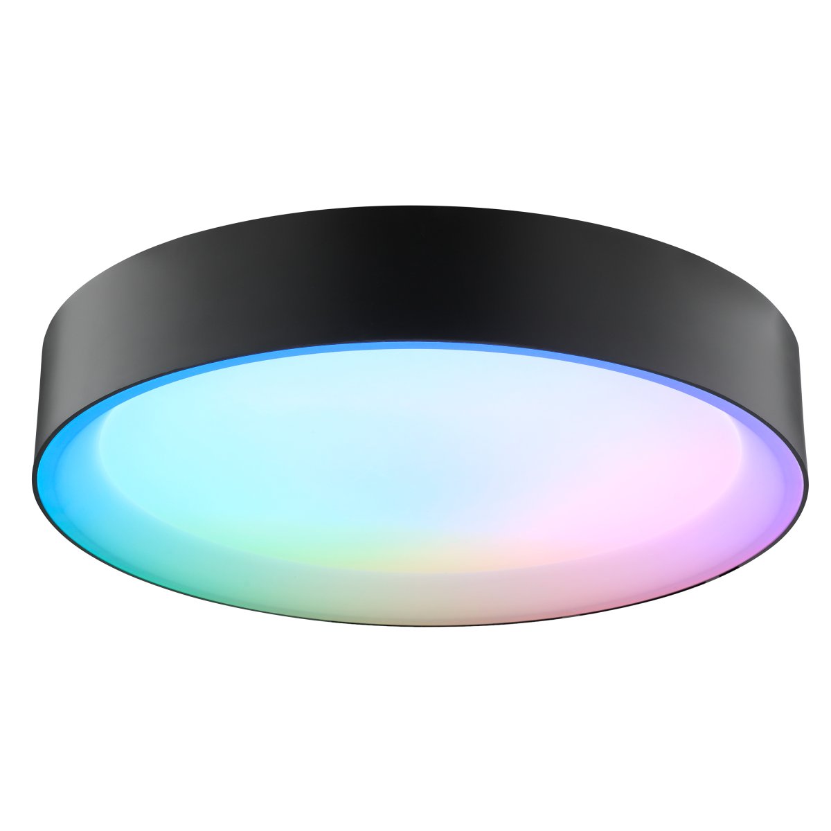 Larios Ø40 Schwarz deckenleuchte Von Brilliant - Gefertigt aus Metall und Kunststoff mit schwarzem Rahmen, schafft sie eine warme und einladende Atmosph&auml;re.