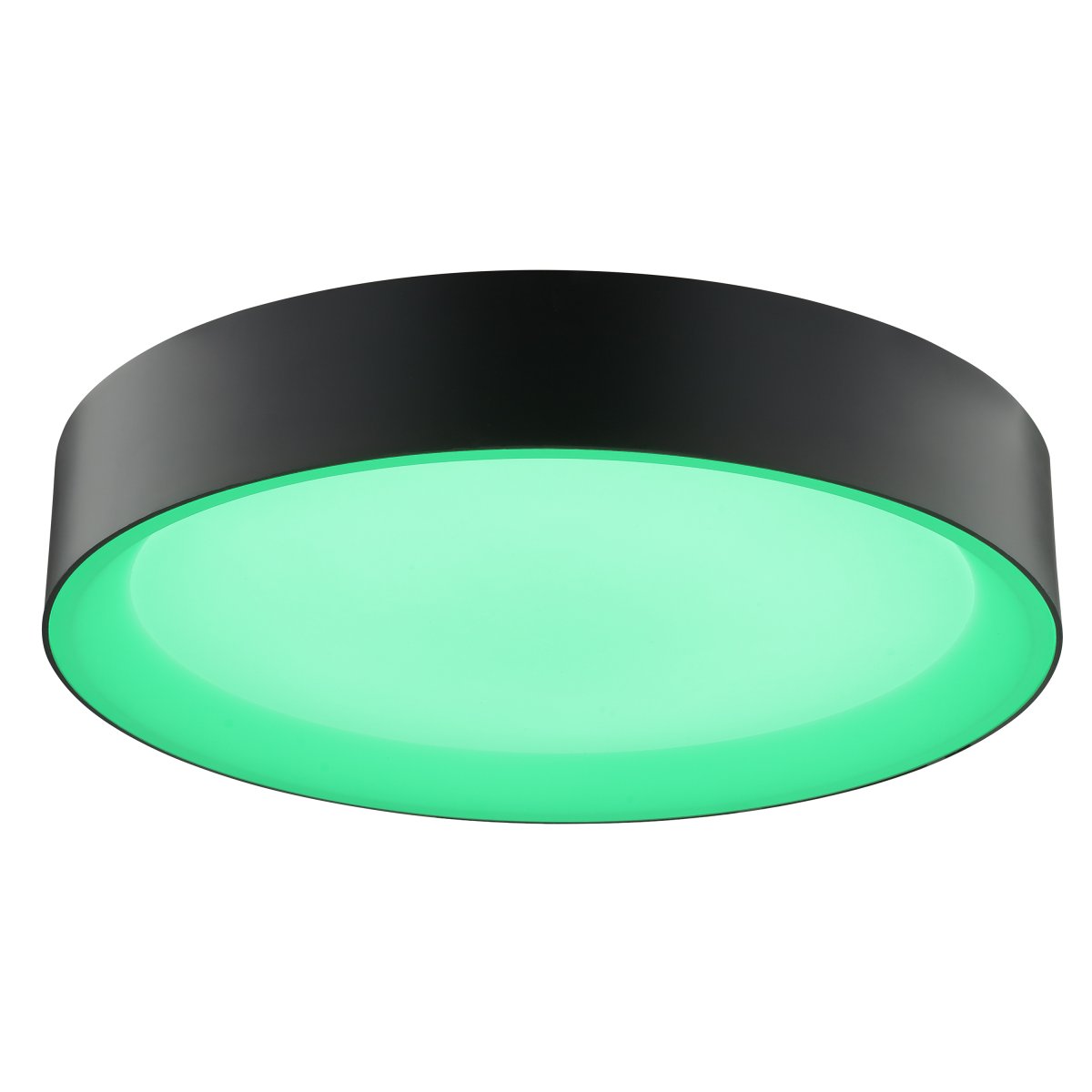 Larios Ø40 Schwarz deckenleuchte Von Brilliant - Gefertigt aus Metall und Kunststoff mit schwarzem Rahmen, schafft sie eine warme und einladende Atmosph&auml;re.