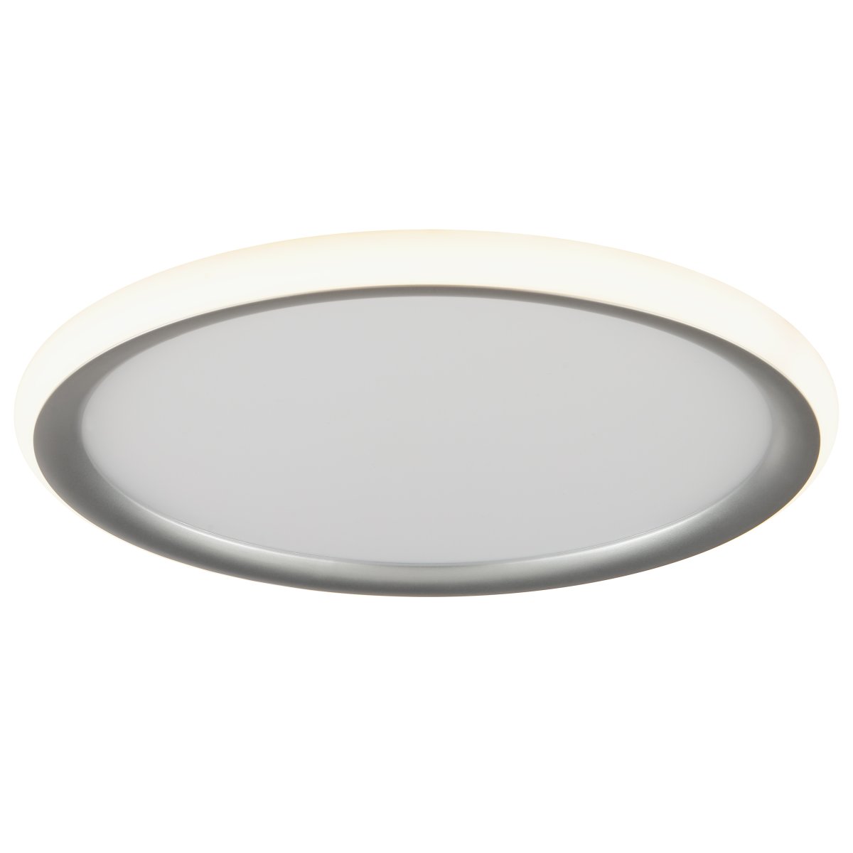 Carloz Ø40 Silber deckenleuchte Von Brilliant - Carloz ist eine intelligente und elegante L&ouml;sung, die sich gleicherma&szlig;en gut in Wohnzimmer, Schlafzimmer oder K&uuml;chen einf&uuml;gt, wo im Tagesverlauf unterschiedliche Helligkeitsstufen und Stimmungen ben&ouml;tigt werden.