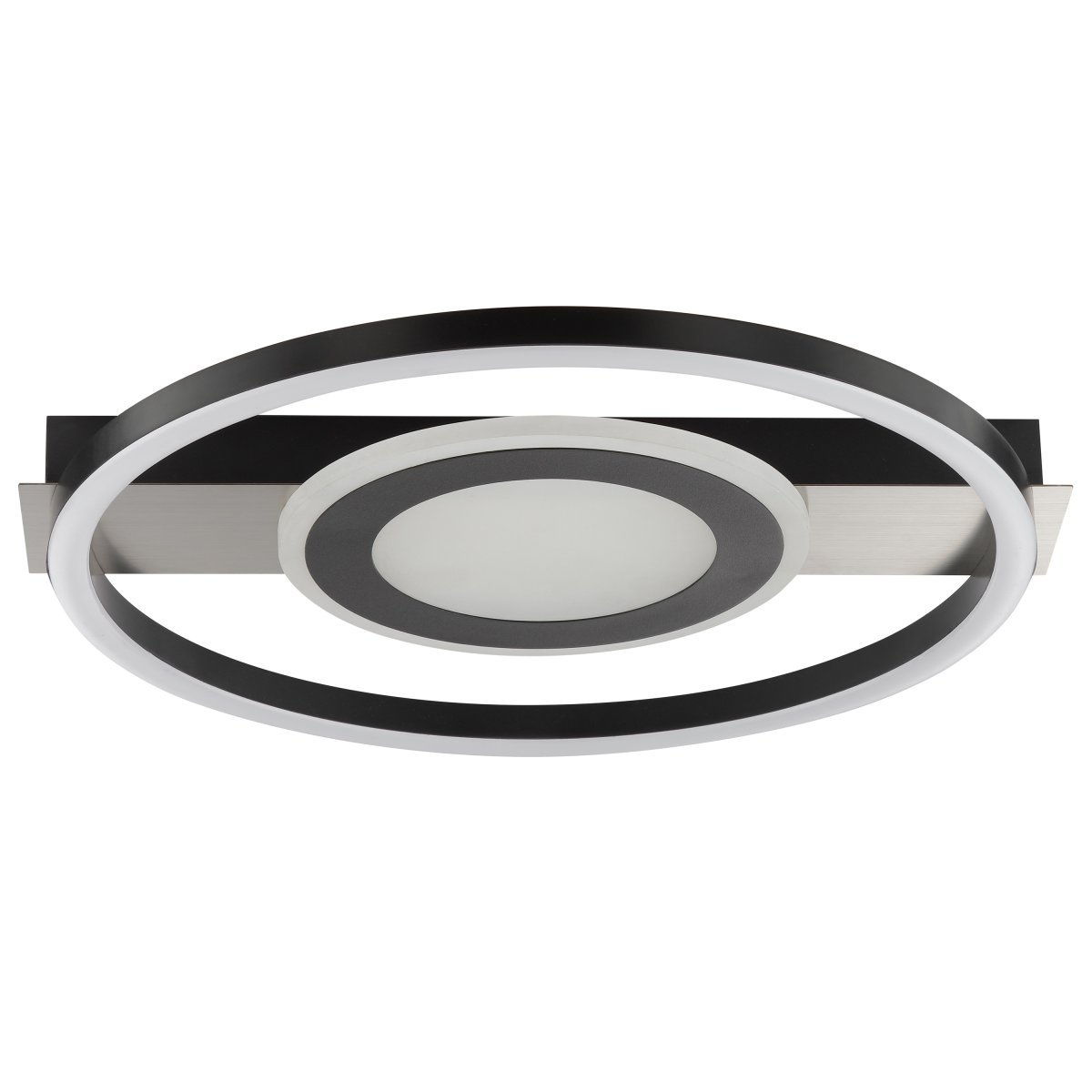 Maureen Ø40 Schwarz deckenleuchte Von Brilliant - Die Kombination aus Material und Farbe verleiht der Leuchte einen edlen Ausdruck, der sowohl in modern eingerichtete als auch in industriell inspirierte Umgebungen passt.