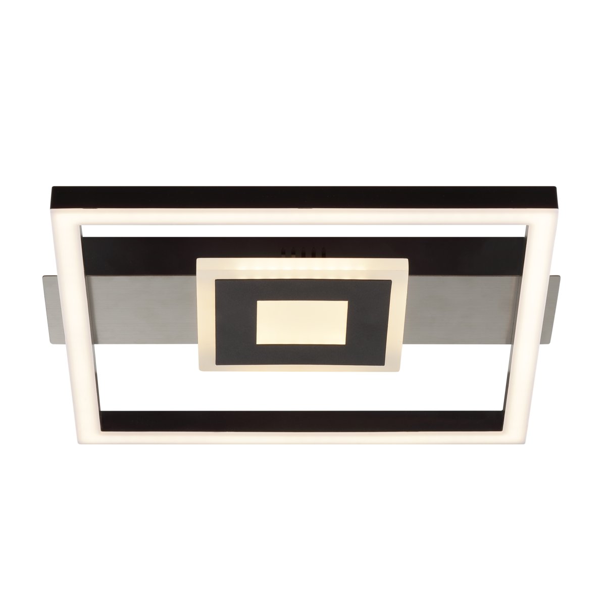 Baldo 30cm Schwarz deckenleuchte Von Brilliant - Die Leuchte ist mit integrierten LEDs ausgestattet, die ein kraftvolles und angenehmes warmweißes Licht verbreiten – perfekt für Küchen, Flure oder Wohnzimmer.
