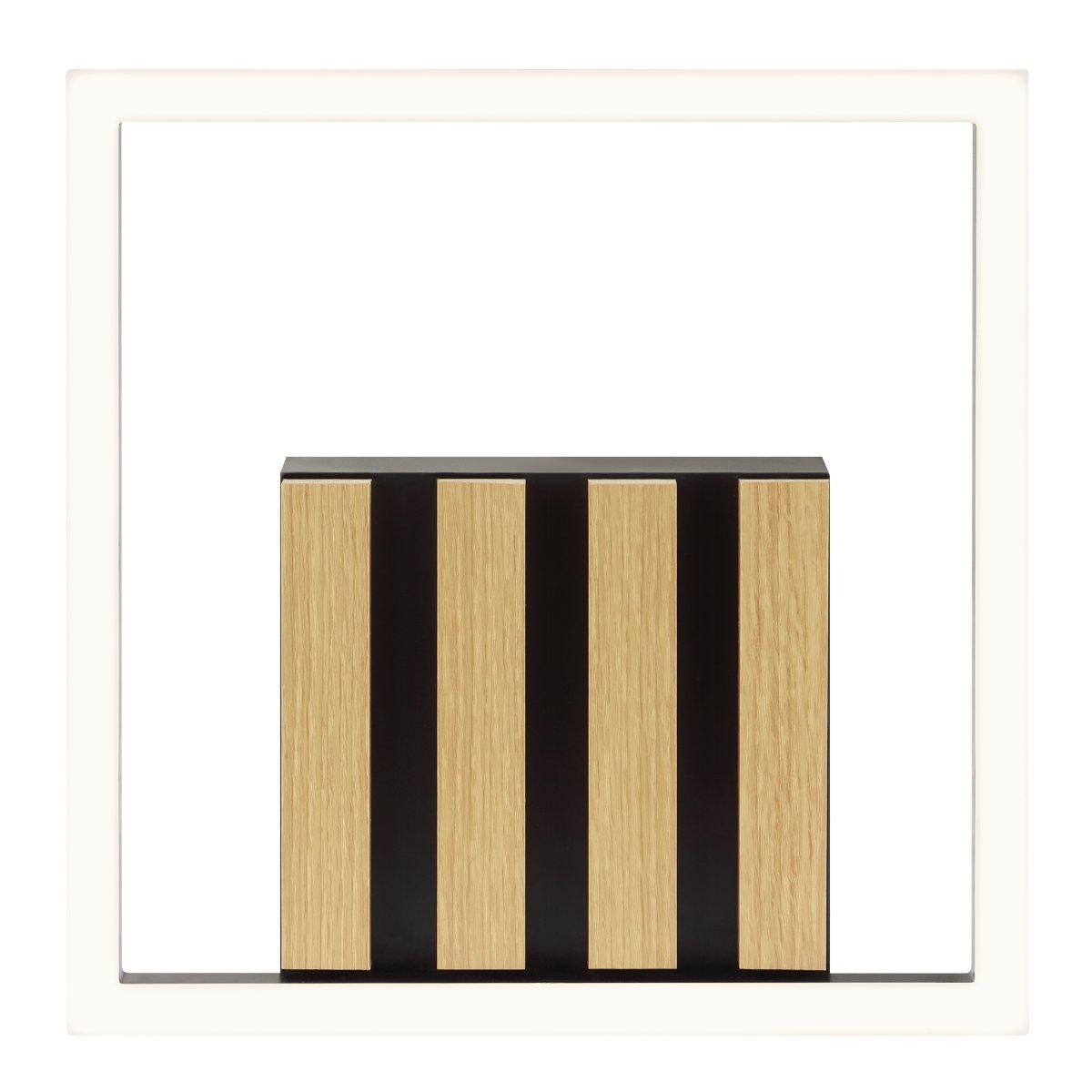 Calma 28cm Schwarz deckenleuchte Von Brilliant - Calma ist eine moderne Deckenleuchte mit warmer und natürlicher Ausstrahlung dank des kombinierten Designs aus Holz und schwarzem Metall.