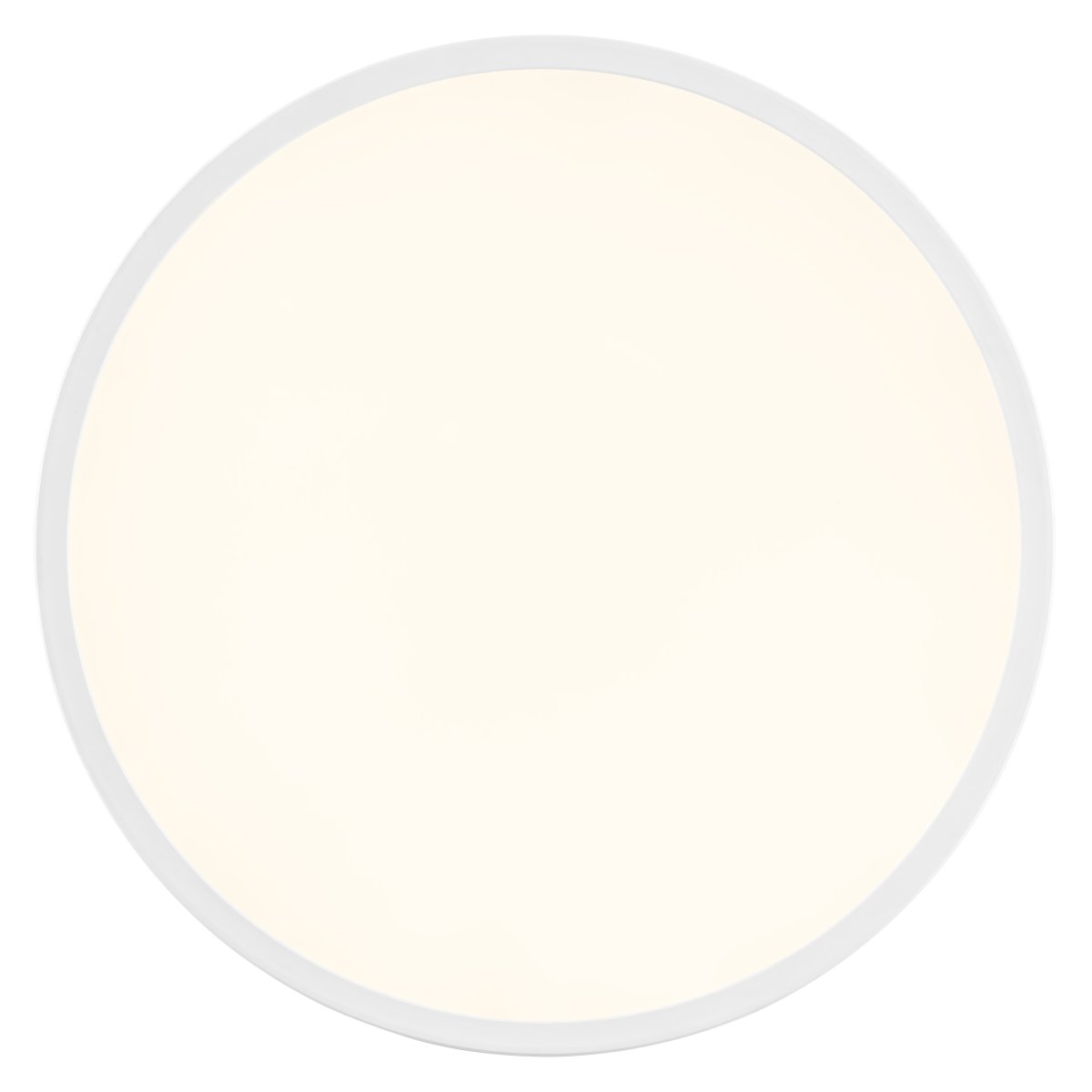 Samora Ø42 Weiß badezimmerlampe Von Brilliant - Der wei&szlig;e Rahmen umschlie&szlig;t ein gro&szlig;es LED-Panel, das helles und gleichm&auml;&szlig;iges Licht &uuml;ber die gesamte Fl&auml;che abgibt &ndash; perfekt f&uuml;r R&auml;ume, in denen eine gute Beleuchtung wichtig ist.