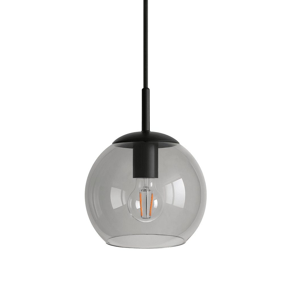 Globi Ø15 Schwarz/Rauchig fensterlampe Von Nordic Lighting - Die Kombination aus Rauchglas und schwarzen Details schafft ein zeitloses Design.