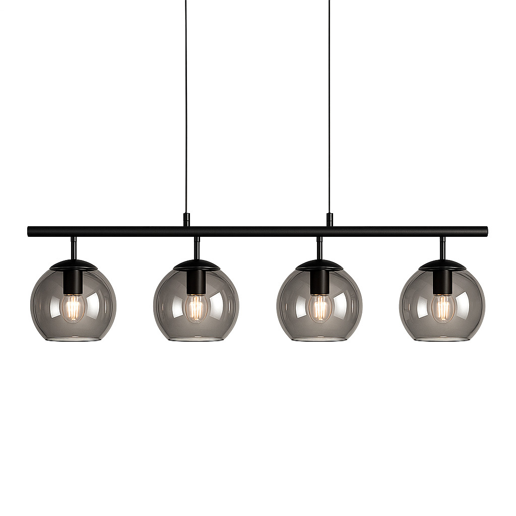 Globi 4 78cm Schwarz/Rauch hängelampe Von Nordic Lighting - Globi 4 ist eine stilvolle Deckenleuchte, die perfekt &uuml;ber dem Esstisch funktioniert.