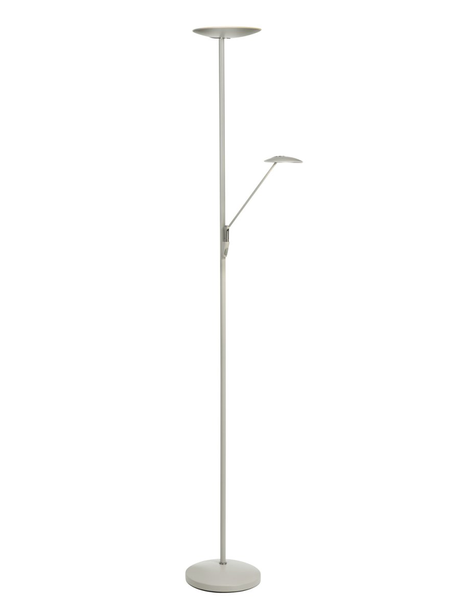 Barone Sand stehlampe Von Texa Design - Der drehbare Strahler spendet helles Licht mit 2200 lm, während der Lesearm mit 600 lm optimales Leselicht bietet.