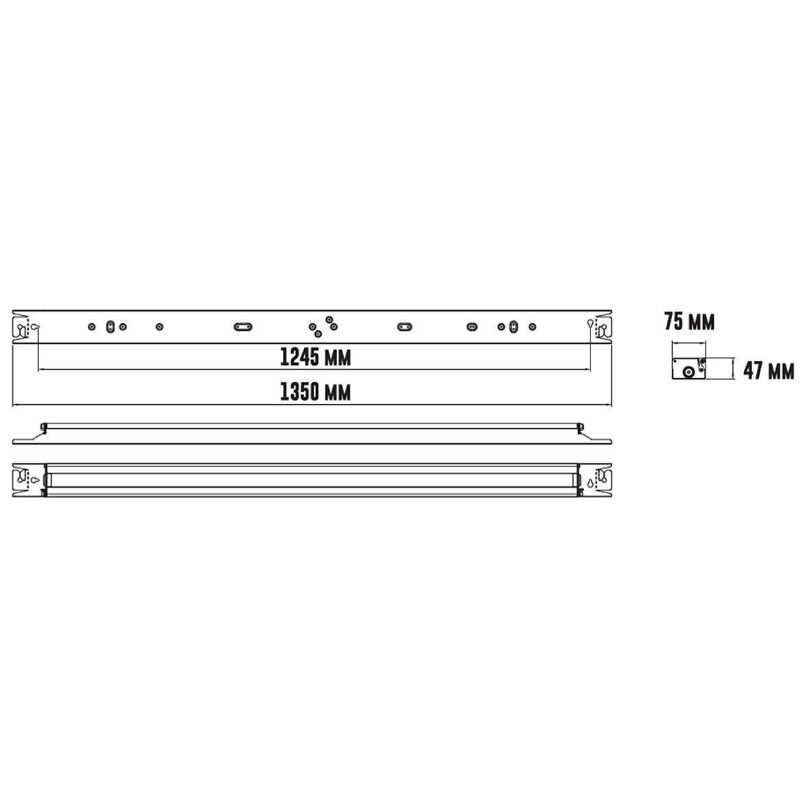 Henry Basic 4000K 135cm Weiß Von Designlight - Mit einer Gesamtlichtleistung von 10360 Lumen bietet Henry Basic ausreichend Licht, um die meisten 1200/1500-mm-Leuchten mit T8- oder T5-Leuchtstoffr&ouml;hren zu ersetzen.