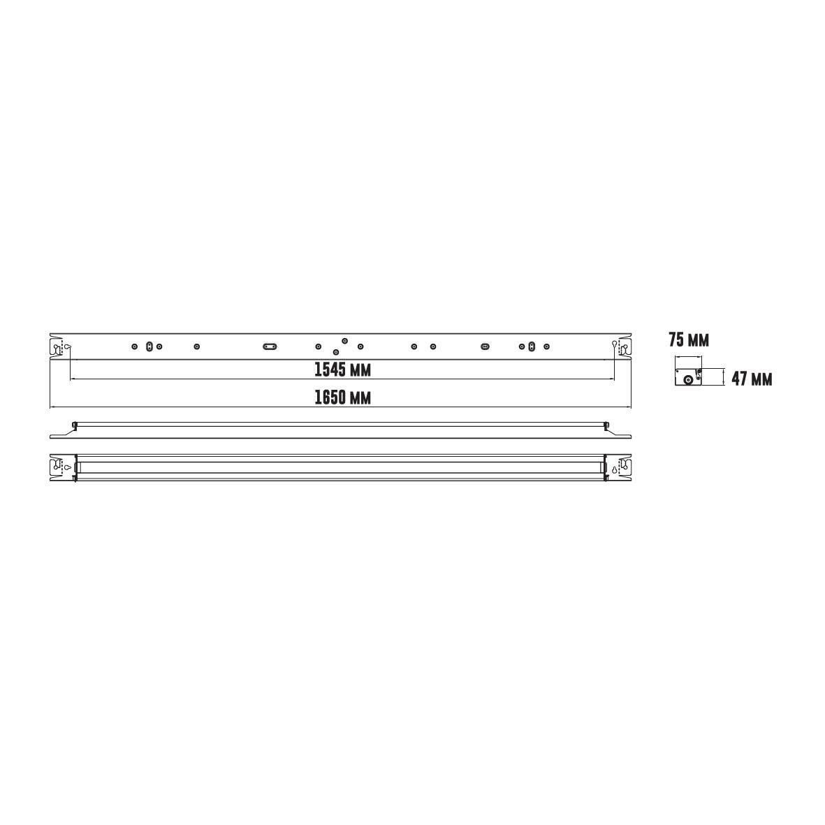Henry Basic 4000K 165cm Weiß Von Designlight - 650 lm &ndash; Ersetzt T8 2x58 W (7.