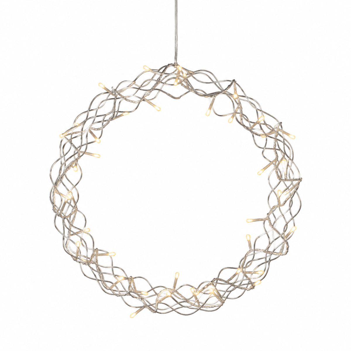 LED-Kranz Ø45 Silber Von Konstsmide - Mit einem Durchmesser von 45 cm ist die Girlande eine wundersch&ouml;ne Dekoration, die sich ideal am Fenster oder an der Wand aufh&auml;ngen l&auml;sst und in den dunkleren Monaten des Jahres f&uuml;r zus&auml;tzliche Gem&uuml;tlichkeit sorgt.