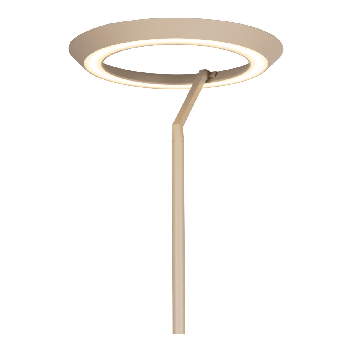 Celeste 2 Taupe stehlampe Von Lucide - Die beiden Lichtquellen lassen sich &uuml;ber Touch-Dimmer an der Lampe separat ein- und ausschalten und dimmen &ndash; f&uuml;r eine komfortable und flexible Bedienung.