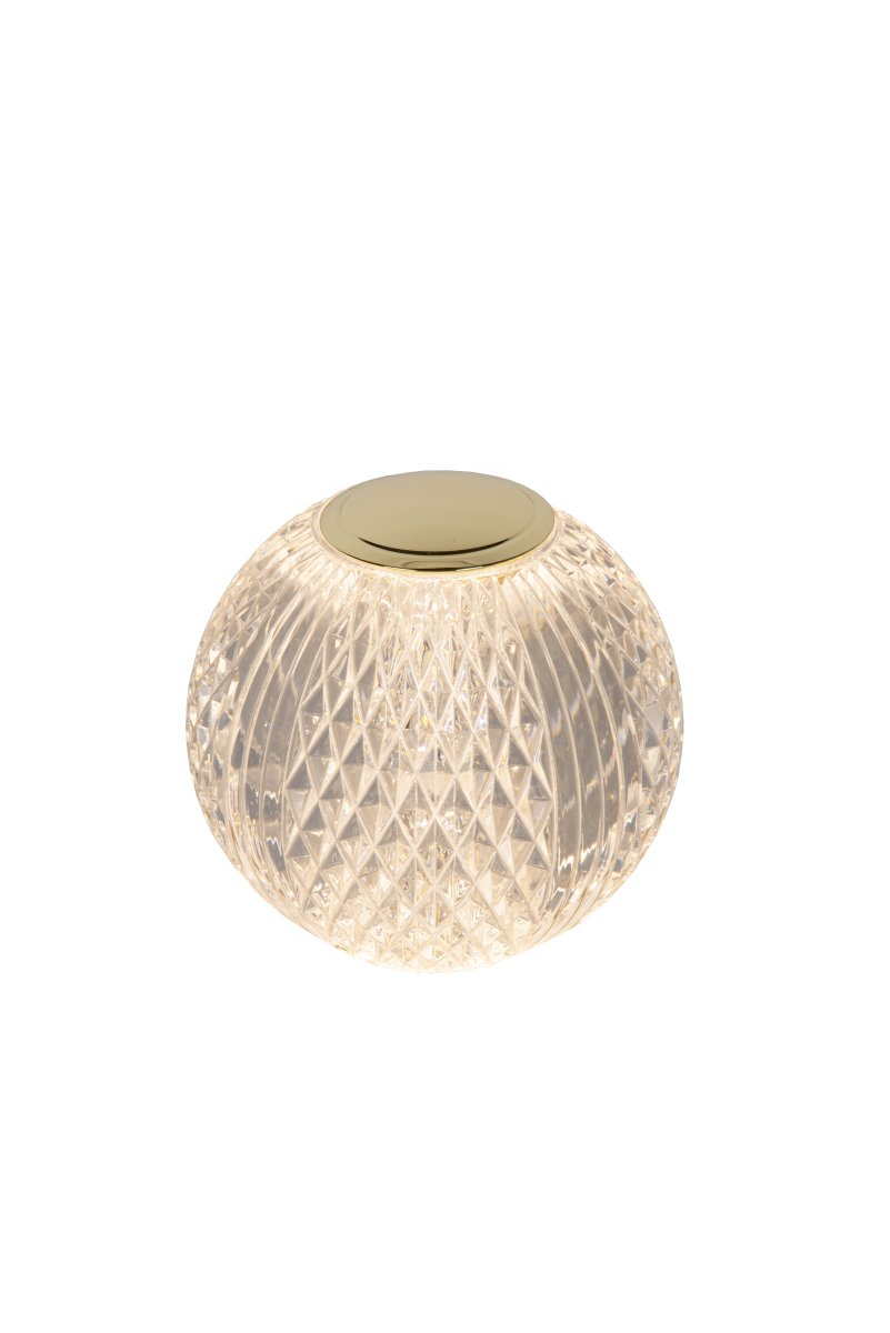 Cintra 9cm Transparent tragbare Von Lucide - Mit dem mitgelieferten USB-C-Kabel (40 cm) ist sie in 3 Stunden vollst&auml;ndig aufgeladen und leuchtet bis zu 24 Stunden bei niedrigster und bis zu 3 Stunden bei h&ouml;chster Helligkeit.