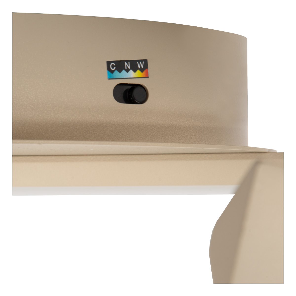 Menuet Ø60 Beige deckenleuchte Von Lucide - Die Menuet ist eine moderne Deckenleuchte aus beigefarbenem Metall mit einem weichen, skulpturalen Design, die an der Decke zu einem stilvollen Blickfang wird.
