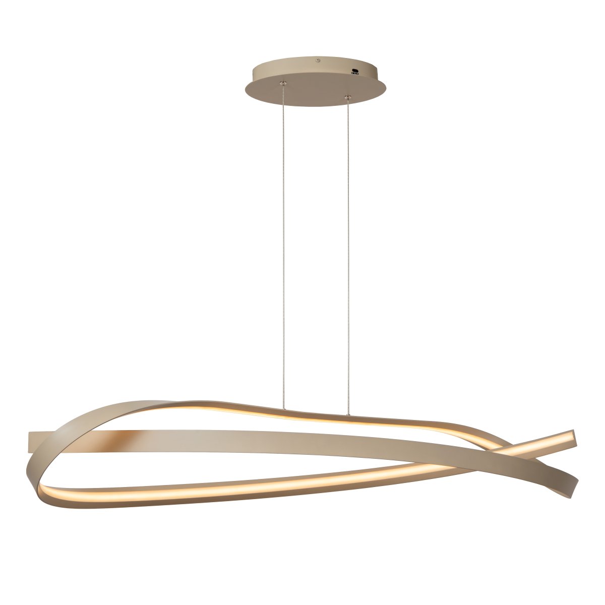 Menuet 110cm Beige hängelampe Von Lucide - Die integrierte LED-Beleuchtung sorgt f&uuml;r ein helles und angenehmes Licht, das sich ideal &uuml;ber dem Esstisch oder in der K&uuml;che einf&uuml;gt.