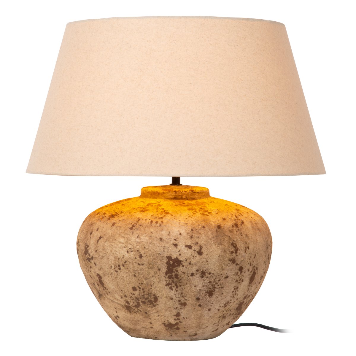 Davina 58cm Braun tischlampe Von Lucide - Die Leuchte wird mit einem 1,3 m langen Kabel, einem Netzschalter und einem Netzstecker geliefert.