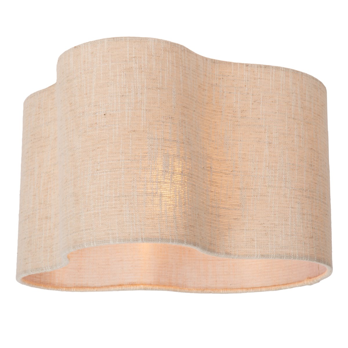 Chantal Ø40 Beige deckenleuchte Von Lucide - Der naturfarbene Textilschirm in Beiget&ouml;nen streut das Licht angenehm und schafft eine warme und behagliche Stimmung.