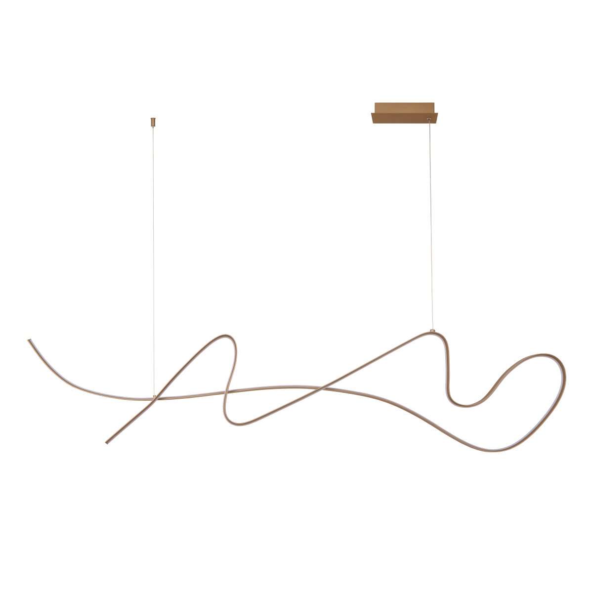 Lambada 165cm Sekt hängelampe Von Lucide - Lambada ist eine moderne Pendelleuchte aus Metall mit einer eleganten champagnerfarbenen Oberfl&auml;che.