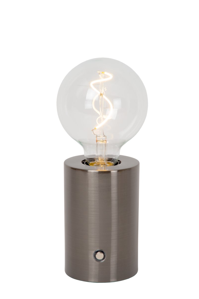 Vivo 23cm Dunkelgrau tragbare Von Lucide - Die Tischleuchte Vivo ist eine tragbare und elegante Lampe, die sich perfekt für eine gemütliche Stimmungsbeleuchtung eignet.