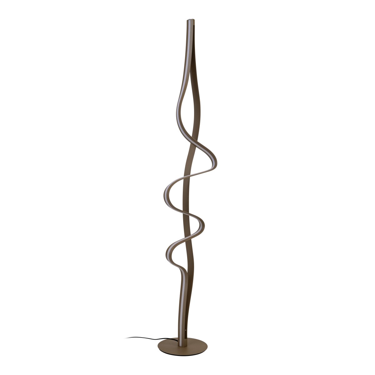 Lambada Messing stehlampe Von Lucide - Lambada ist eine elegante Stehleuchte aus Metall mit exklusiver, matter Messingoberfl&auml;che und einer weichen, organischen Form, die sofort ins Auge f&auml;llt.