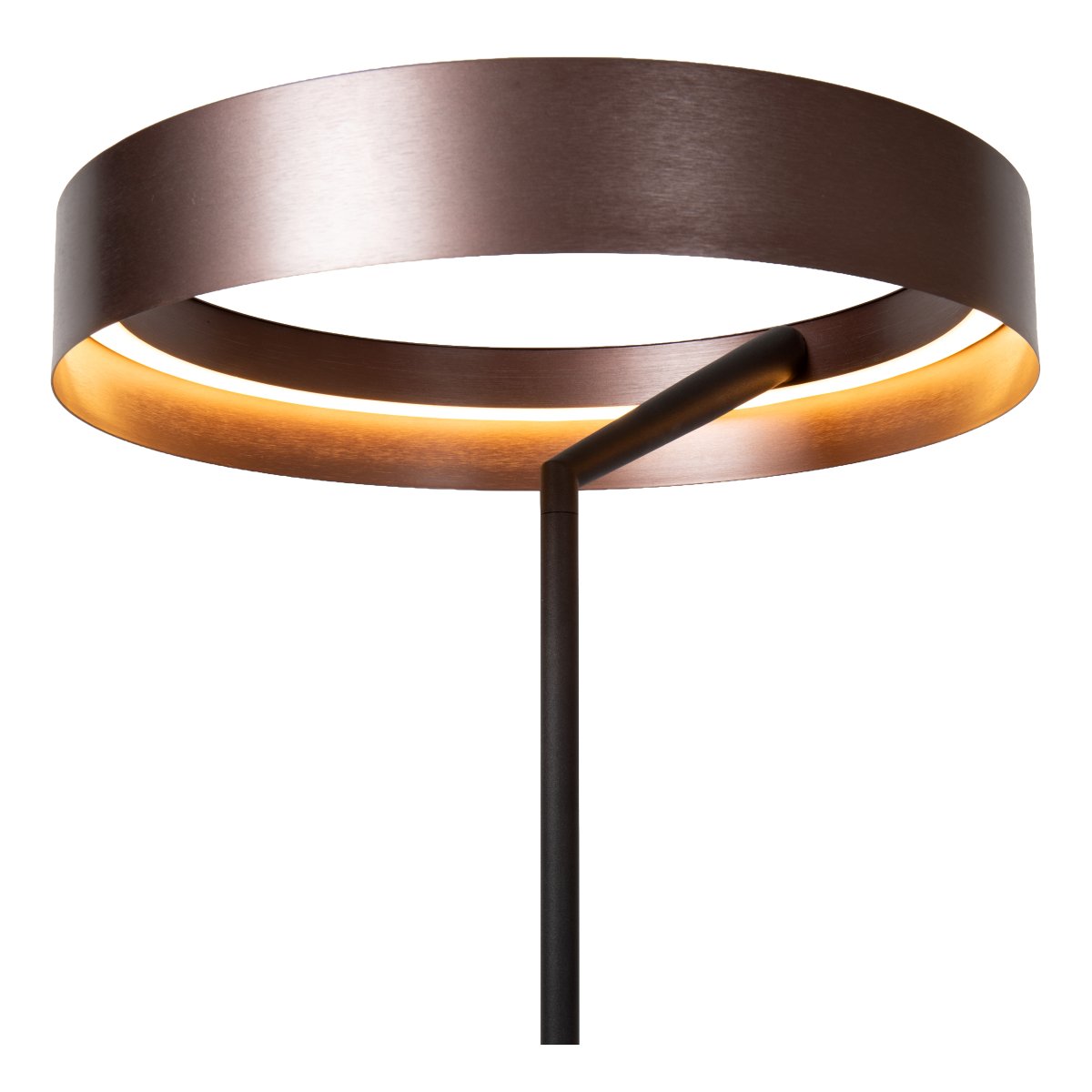 Leonard Braun stehlampe Von Lucide - Am Kabel befindet sich ein praktischer Fu&szlig;schalter mit integriertem Dimmer, mit dem sich Helligkeit und Farbtemperatur bequem einstellen lassen.