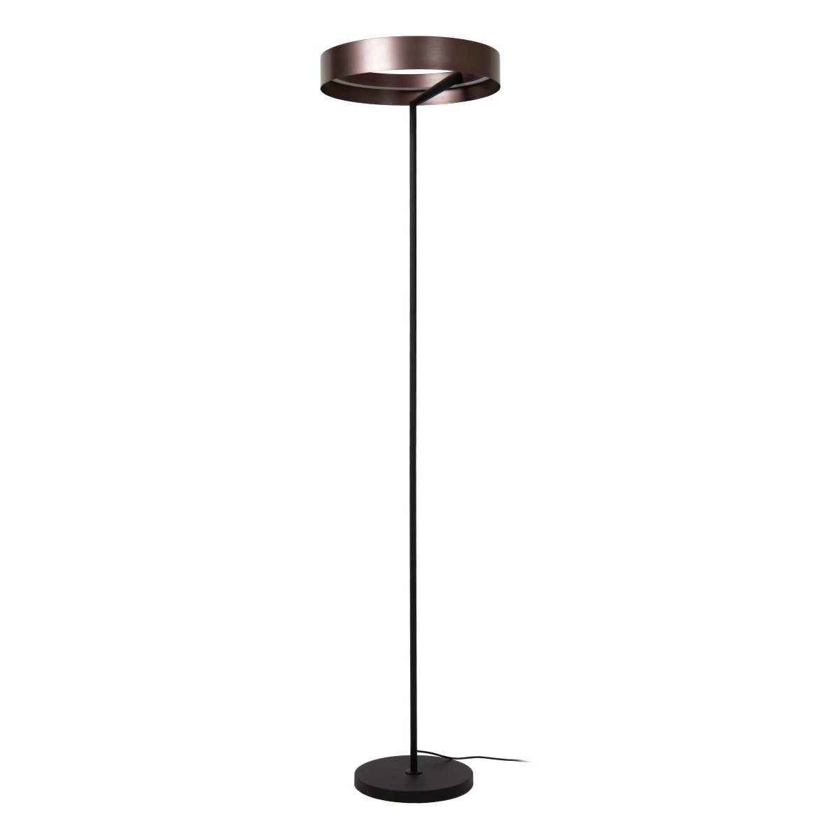 Leonard Braun stehlampe Von Lucide - Am Kabel befindet sich ein praktischer Fu&szlig;schalter mit integriertem Dimmer, mit dem sich Helligkeit und Farbtemperatur bequem einstellen lassen.