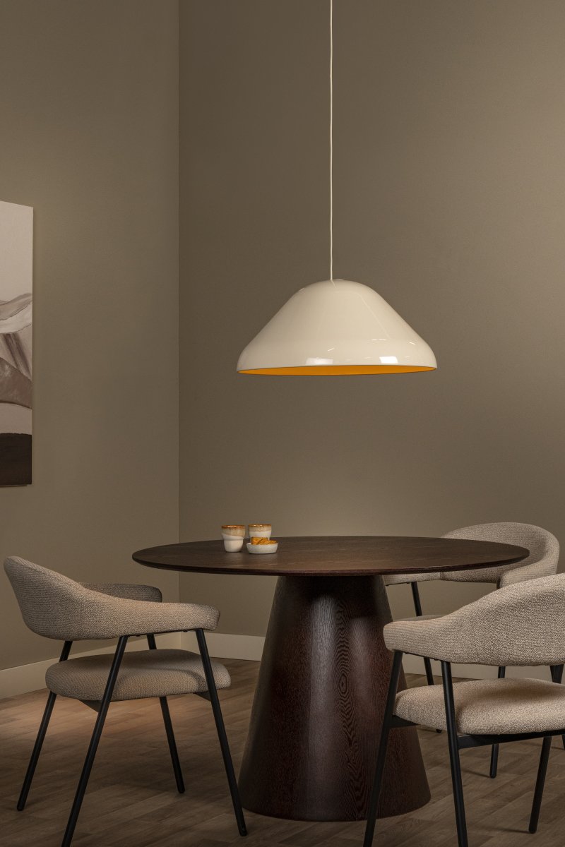 Andres Ø56 Cremeweiß hängelampe Von Lucide - Ihre sanft gerundete Form verleiht ihr einen modernen und harmonischen Ausdruck, der sowohl in minimalistischen als auch in klassischen Wohnr&auml;umen hervorragend zur Geltung kommt.