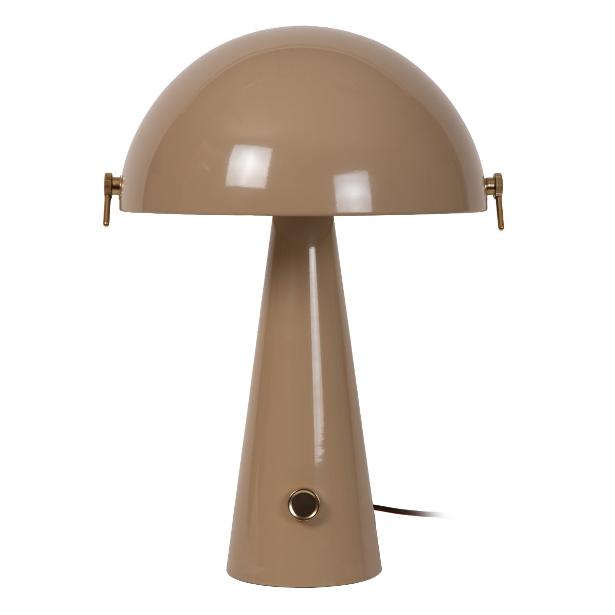 Barone 52cm Taupe tischlampe Von Lucide - Die Leuchte verbreitet ein angenehmes Licht und passt sowohl auf den Schreibtisch als auch auf den Beistelltisch.