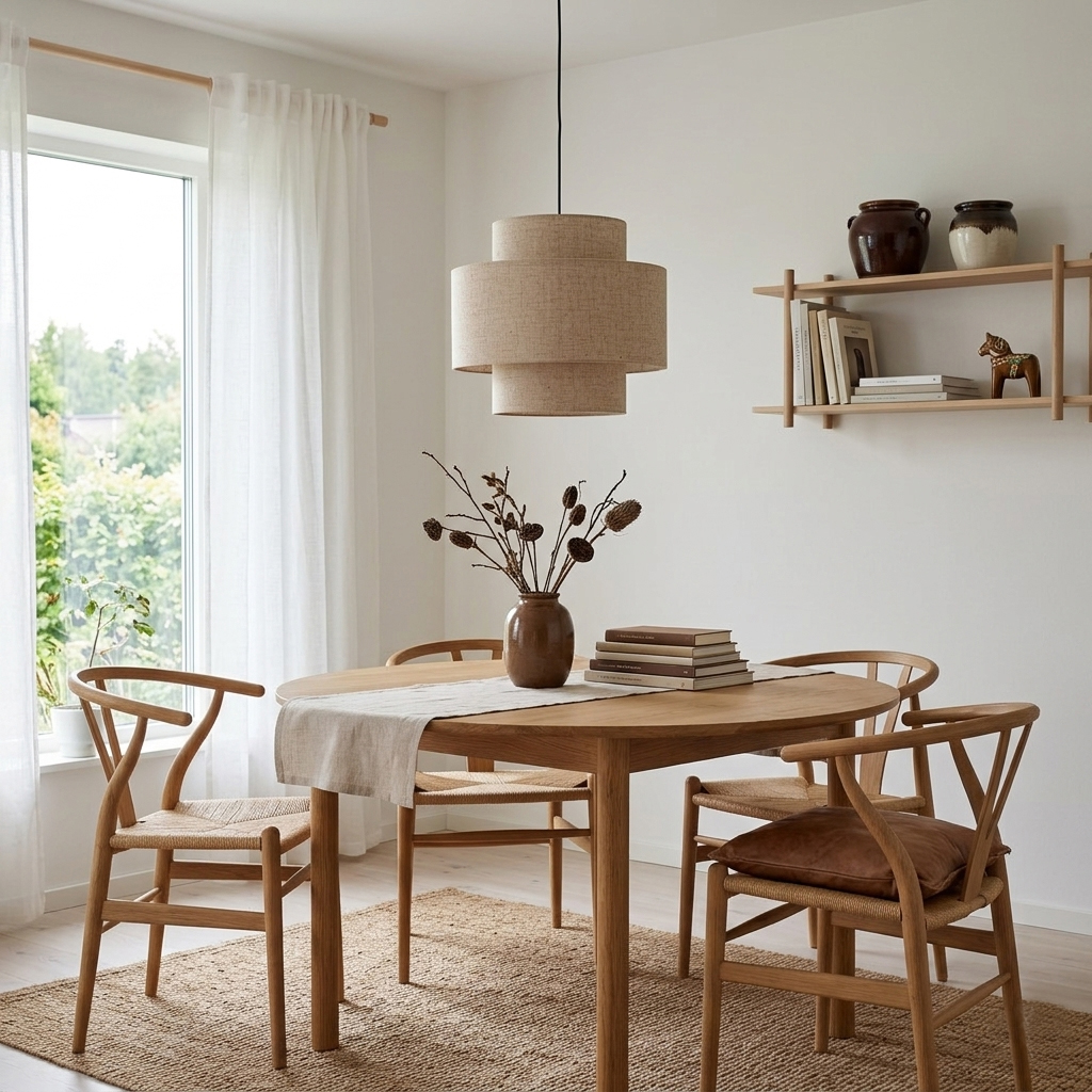 Hilma Ø40 Beige hängelampe Von Cottex - Der beigefarbene Stoff sorgt f&uuml;r eine warme und behagliche Atmosph&auml;re und macht Hilma vielseitig kombinierbar.