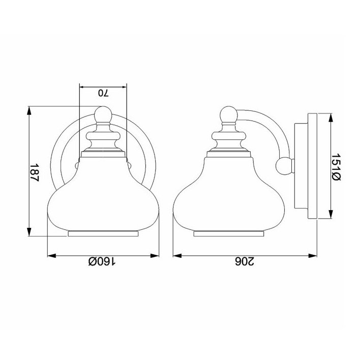 Ainsley Ø16 Gebürstetes Messing badezimmerlampe Von Elstead Lighting - Der kuppelf&ouml;rmige Opalglasschirm sorgt f&uuml;r ein sanftes und angenehmes Licht und harmoniert perfekt mit der eleganten Oberfl&auml;che aus geb&uuml;rstetem Messing.