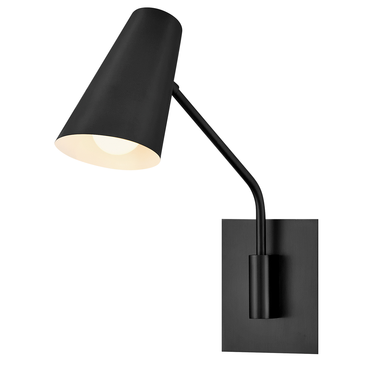 Bray 42cm Schwarz leselampe Von Elstead Lighting - Bray ist eine praktische Wandleuchte in minimalistischem Design in Schwarz.