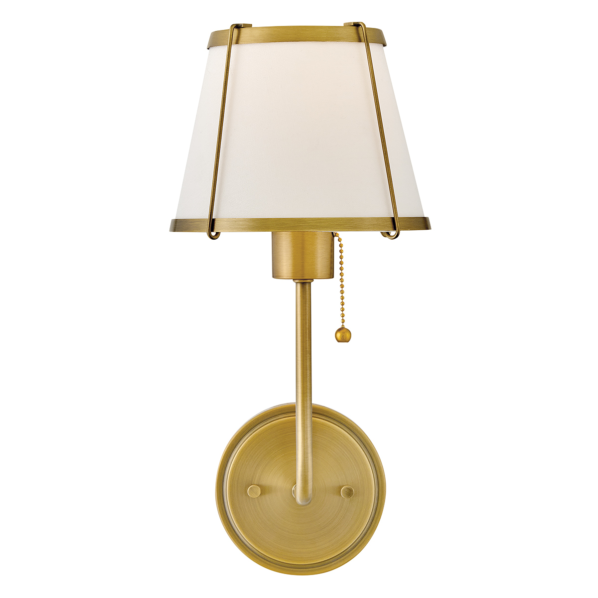 Clarke 40cm Messing/Weiß wandlampe Von Elstead Lighting - Die Kombination aus Materialien und Farben verleiht der Leuchte einen klassischen und zeitlosen Ausdruck, der zu vielen verschiedenen Einrichtungsstilen passt.