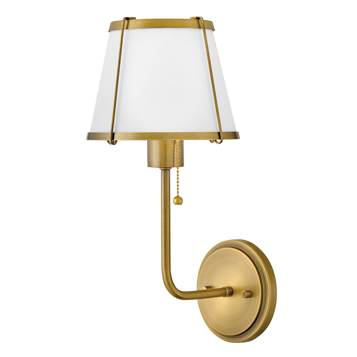 Clarke 40cm Messing/Weiß wandlampe Von Elstead Lighting - Die Kombination aus Materialien und Farben verleiht der Leuchte einen klassischen und zeitlosen Ausdruck, der zu vielen verschiedenen Einrichtungsstilen passt.