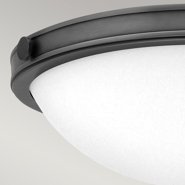 Collier Ø35 Schwarz deckenleuchte Von Elstead Lighting - Details wie Kn&ouml;pfe, Scharniere und der schwarz lackierte Rahmen verleihen der Lampe einen raffinierten Ausdruck, der sowohl zeitgem&auml;&szlig; als auch zeitlos wirkt.