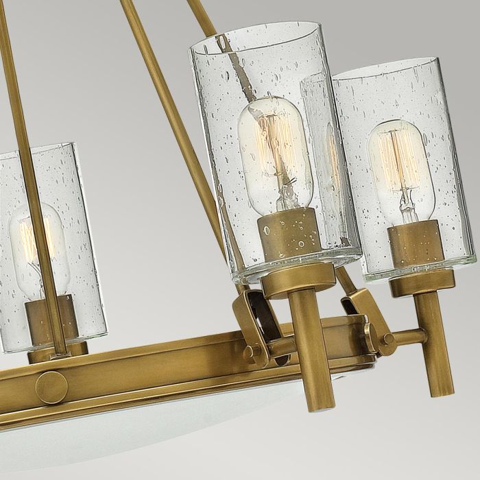 Collier Ø68 Antikes Messing hängelampe Von Elstead Lighting - Gjutna knappar, g&aring;ngj&auml;rn och st&auml;nger i en antikm&auml;ssing-finish ger en sofistikerad och tidl&ouml;s look.