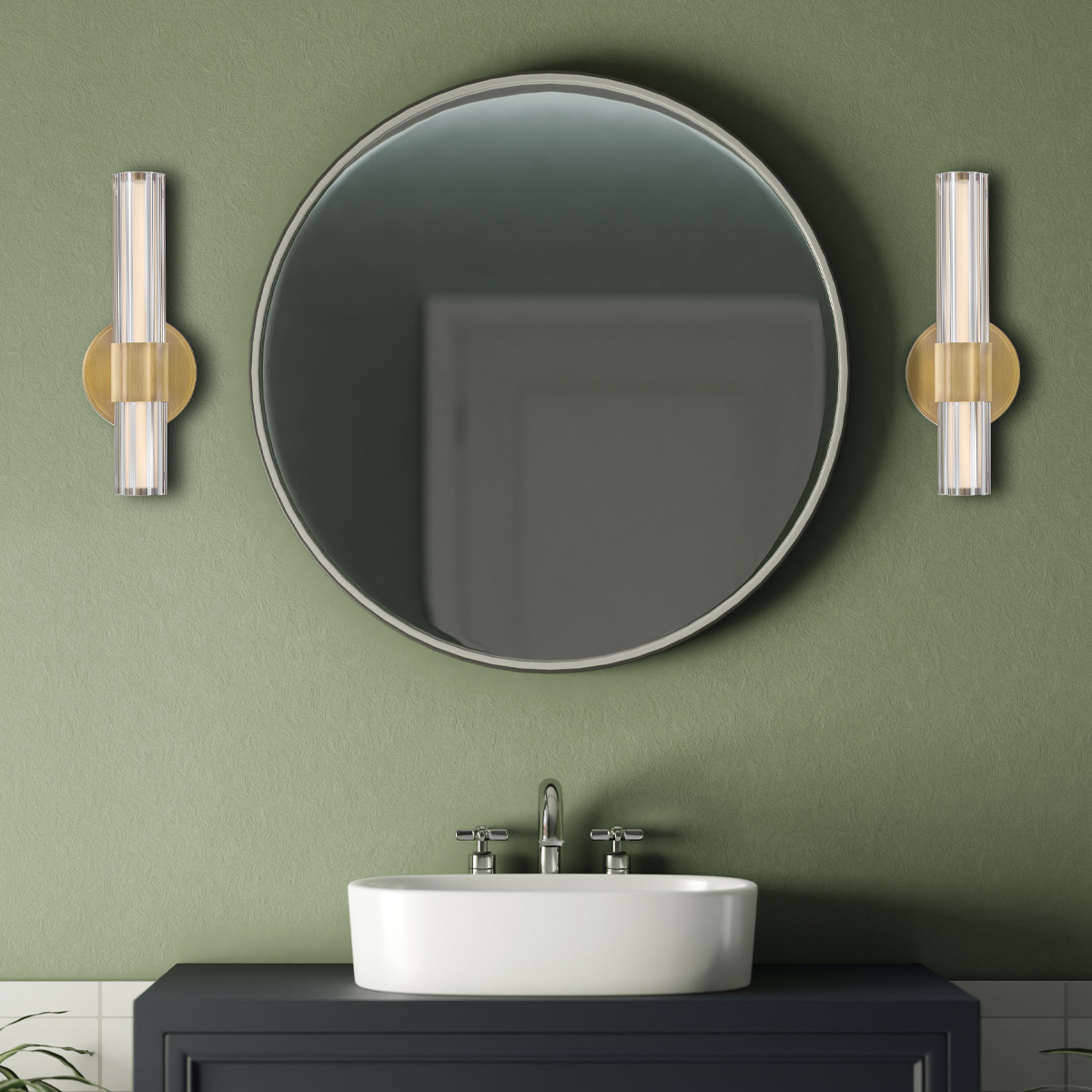 Georgette 35cm Messing badezimmerlampe Von Elstead Lighting - Georgette ist nach IP44 zertifiziert und f&uuml;r den Einsatz in Badezimmern geeignet.
