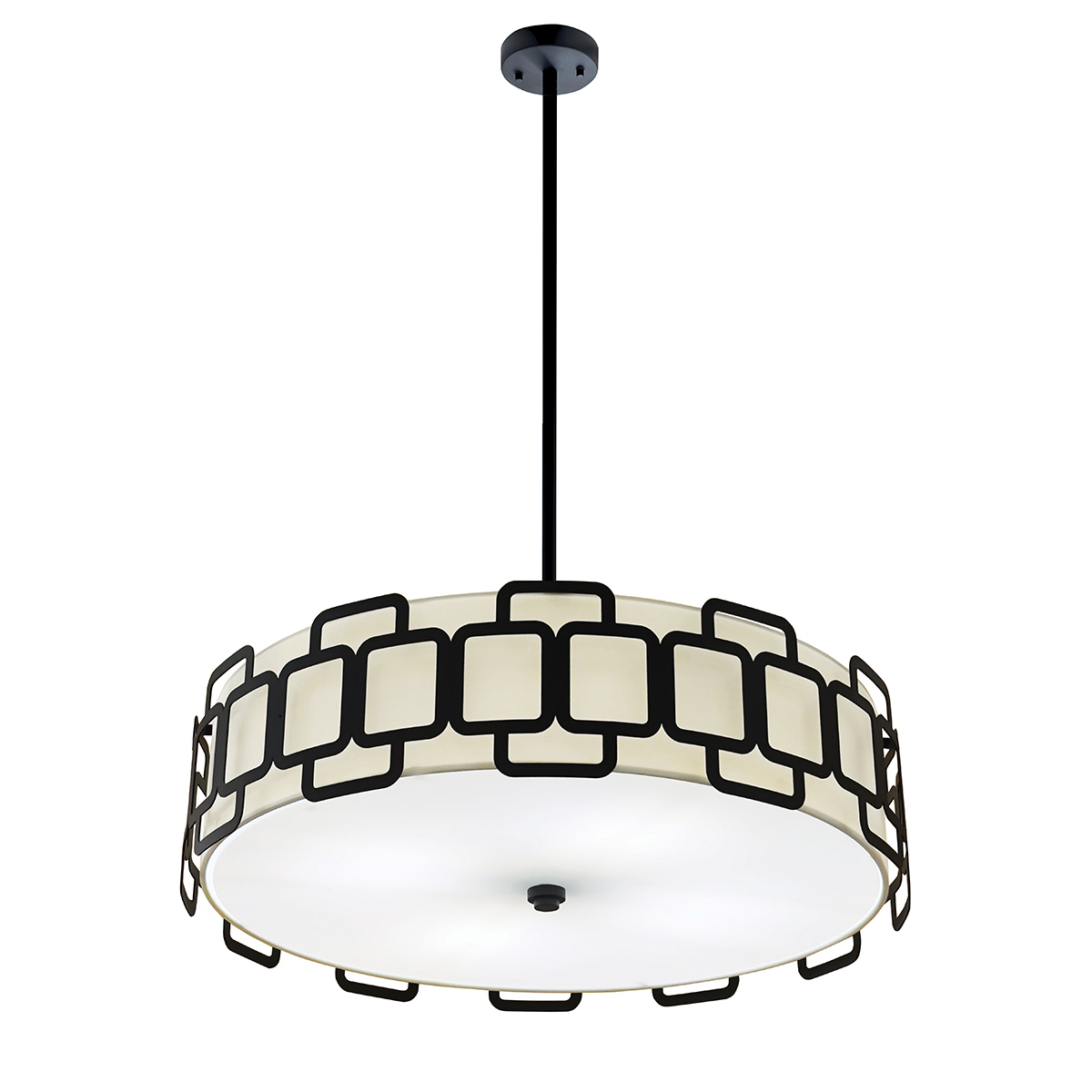 Sabina Ø57 Schwarz hängelampe Von Elstead Lighting - Sabina ist eine elegante Pendelleuchte mit luftigem und dekorativem Design.