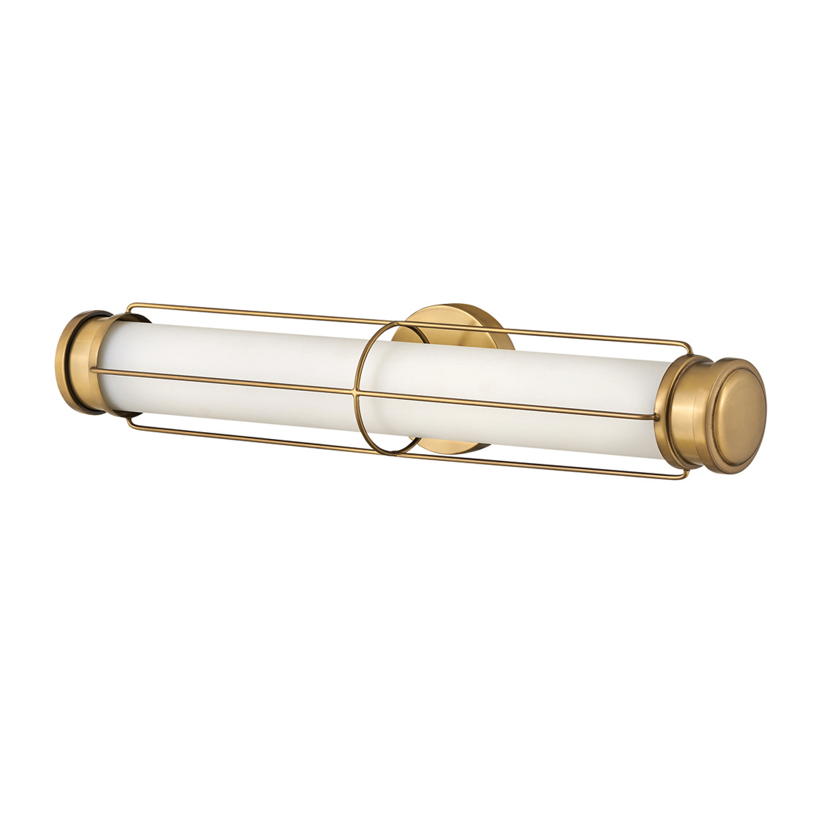 Saylor 60cm Messing badezimmerlampe Von Elstead Lighting - Die Leuchte ist aus Metall mit einer warmen Messingoberfl&auml;che gefertigt und verf&uuml;gt &uuml;ber ein l&auml;ngliches Opalglas, das ein gleichm&auml;&szlig;iges und feines Licht erzeugt.