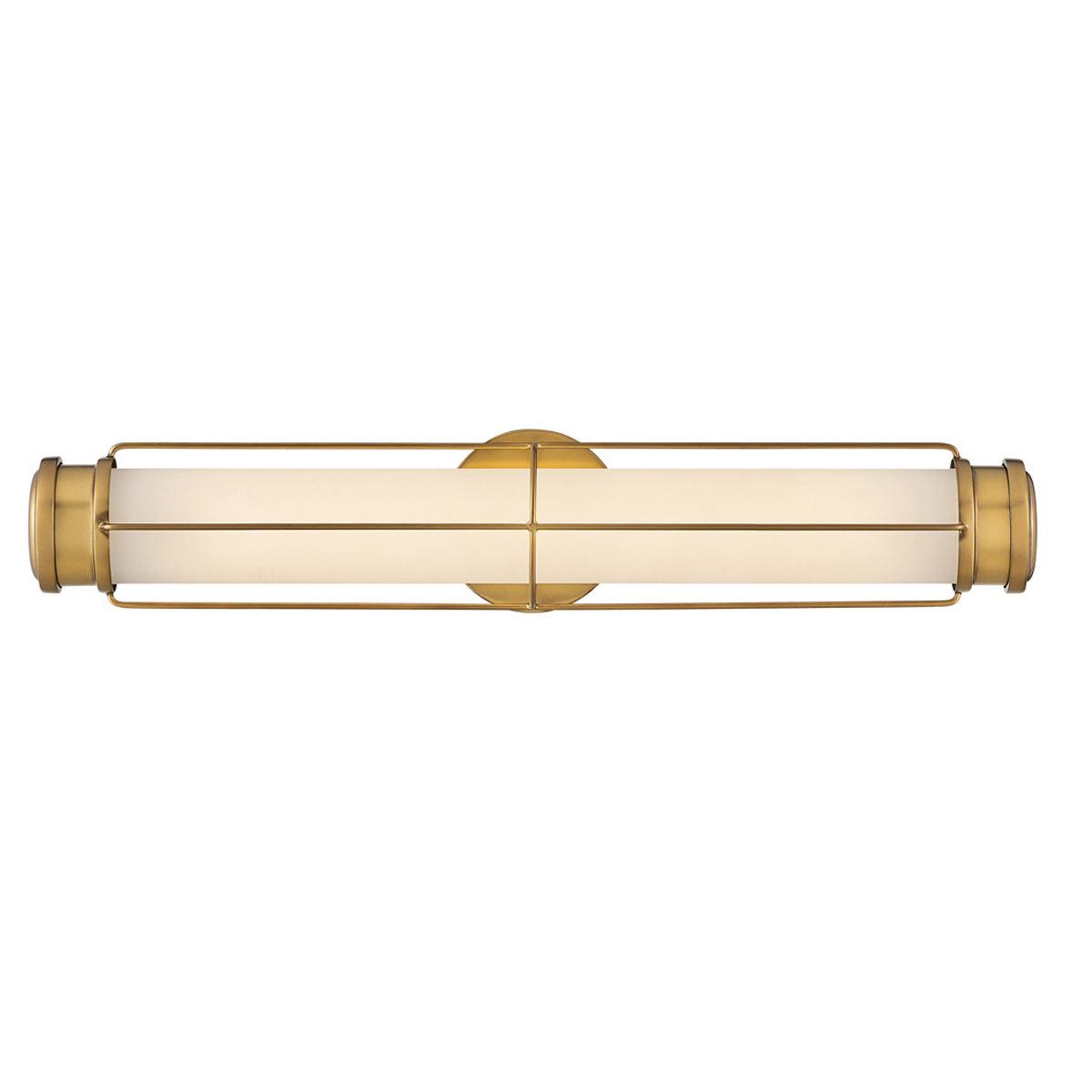 Saylor 60cm Messing badezimmerlampe Von Elstead Lighting - Die Leuchte ist aus Metall mit einer warmen Messingoberfl&auml;che gefertigt und verf&uuml;gt &uuml;ber ein l&auml;ngliches Opalglas, das ein gleichm&auml;&szlig;iges und feines Licht erzeugt.
