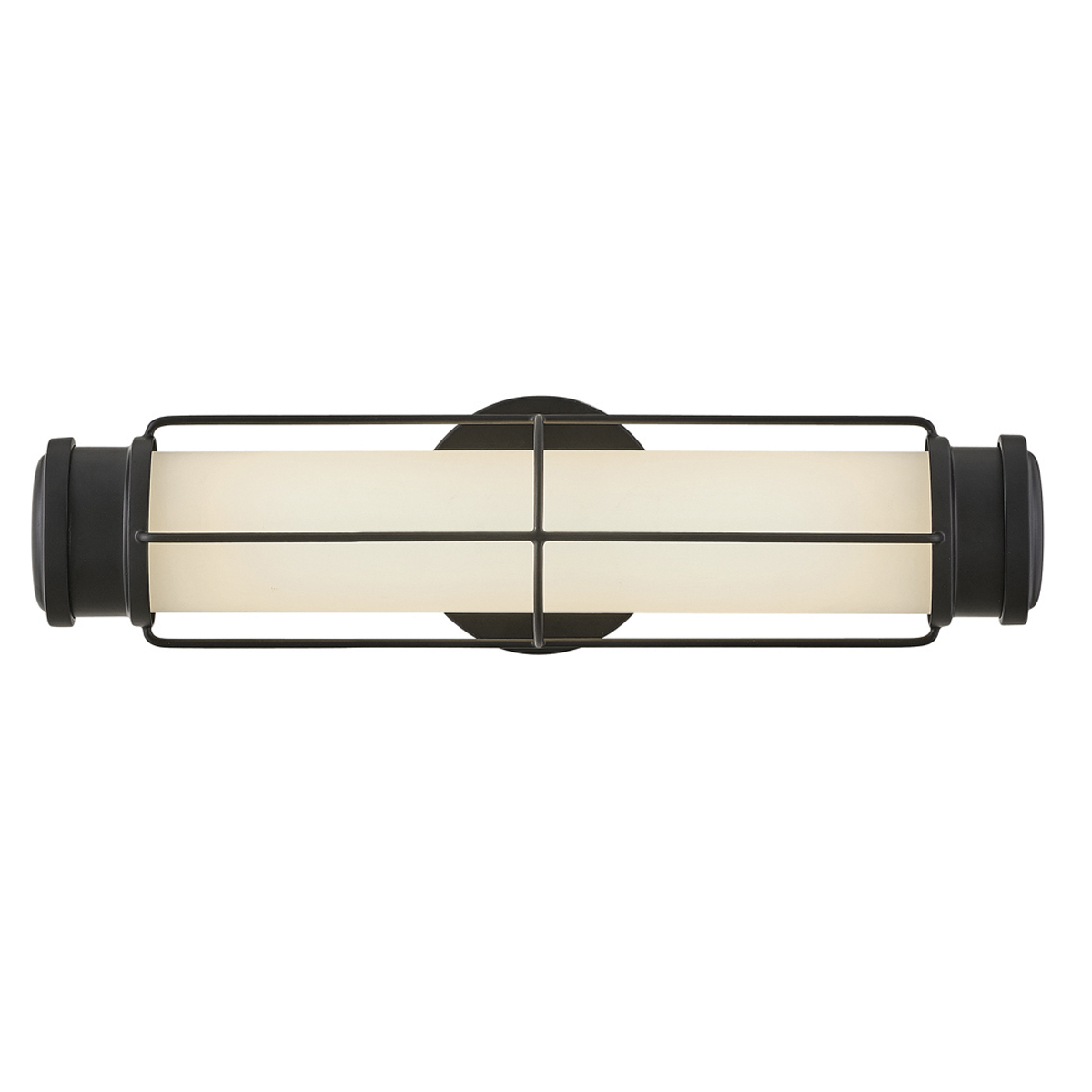 Saylor 43cm Schwarz badezimmerlampe Von Elstead Lighting - Die Leuchte besteht aus Metall mit mattschwarzer Oberfl&auml;che und verf&uuml;gt &uuml;ber ein l&auml;ngliches Opalglas, das ein gleichm&auml;&szlig;iges und feines Licht erzeugt.